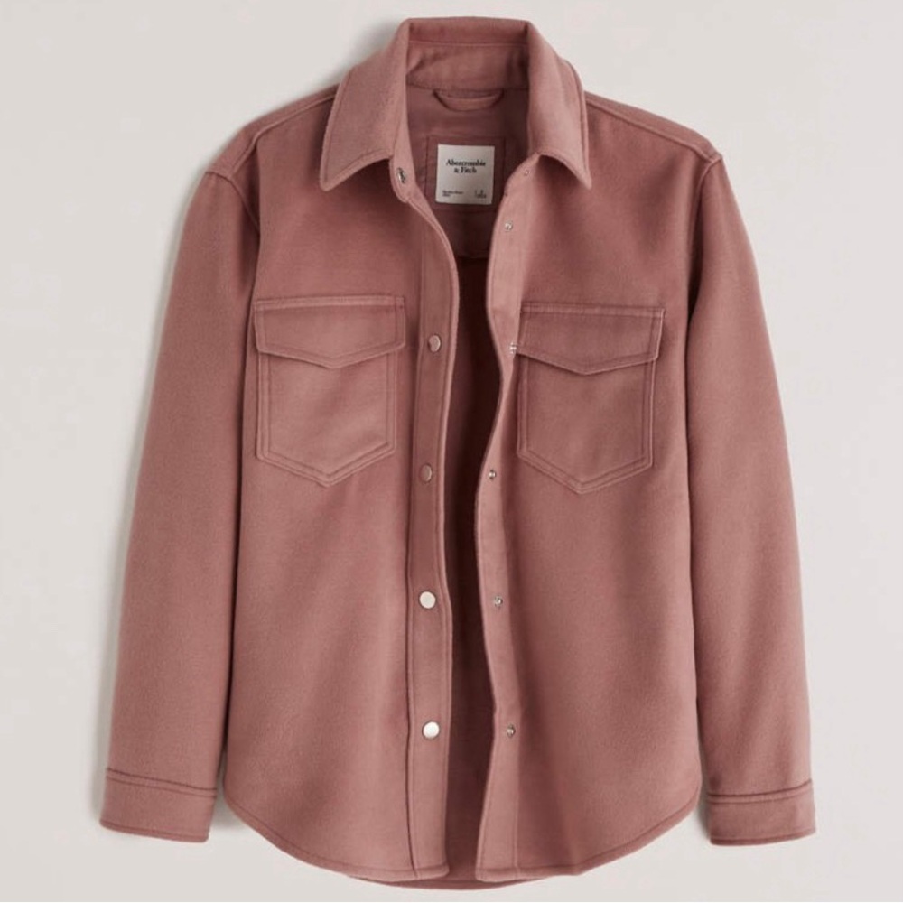 Abercrombie & Fitch Mauve Pink Shacket